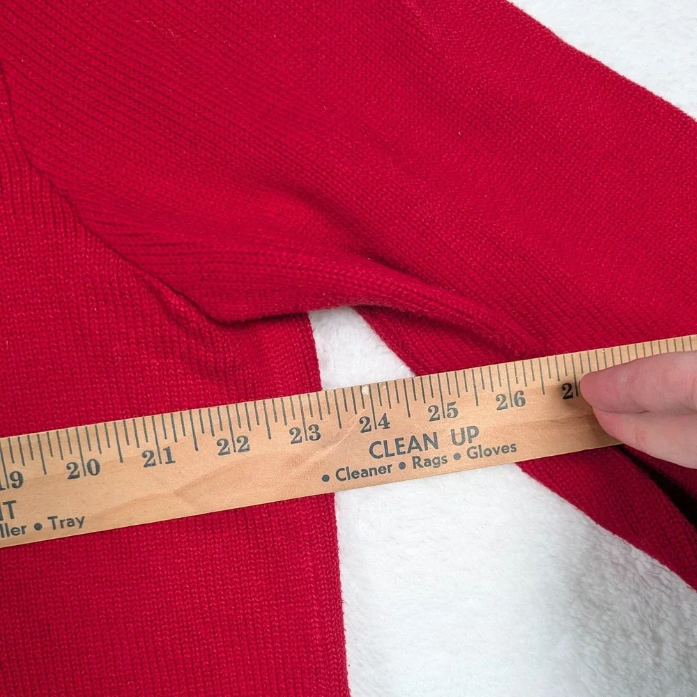 Polo Ralph Lauren Sweater Mens XL Red‎ 1/4 Zip Mock Neck Cotton Pullover Pony